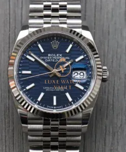 Rolex Datejust 36mm Blue Motif Dial Fluted Bezel Jubilee Bracelet 126234 - 2023