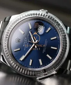 Alternative view of Rolex Datejust 41 DJ41 Blue Stick Oyster 126334 - Unworn