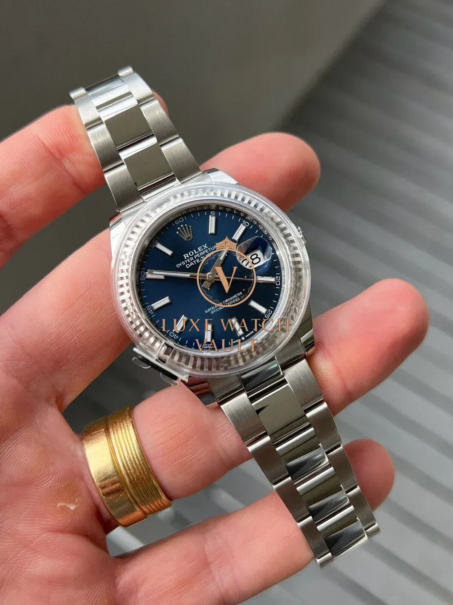 Rolex Datejust 41 DJ41 Blue Stick Oyster 126334 - Unworn - Image 10