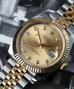 Alternative view of Rolex Datejust 41 DJ41 Oystersteel and Yellow Gold Diamond Dial 126333 - 2022