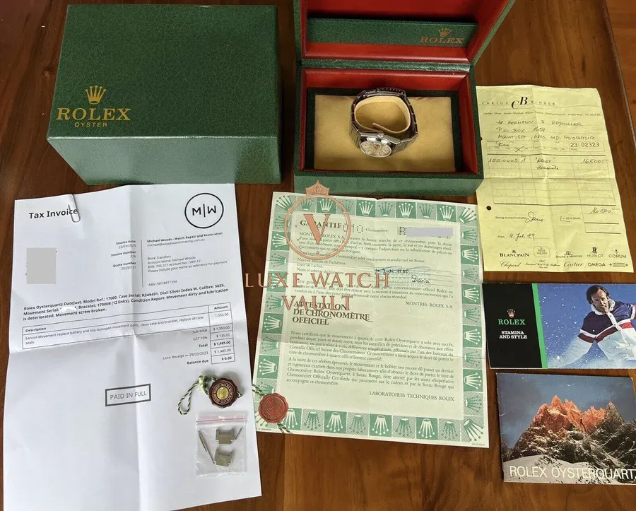 Rolex Datejust Oysterquartz 17000 R-Serial - Serviced with Box and Papers - Image 20