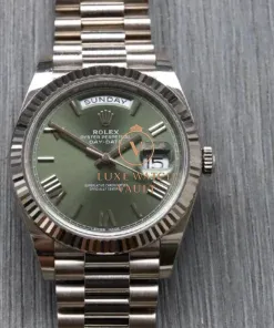 Rolex Day-Date 40 White Gold Olive Green Dial 228239 - 2018