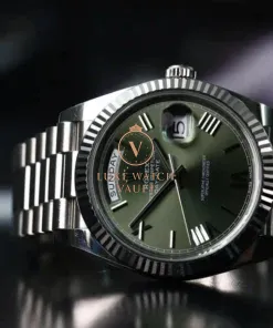 Alternative view of Rolex Day-Date 40 White Gold Olive Green Dial 228239 - 2018