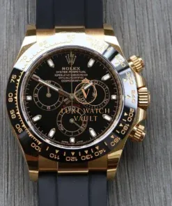 Rolex Daytona Yellow Gold Oysterflex Black Dial 116518LN - 2021