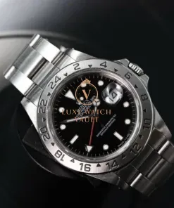 Alternative view of Rolex Explorer II 16570 Tritium Black Dial T Serial - 1996