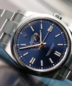 Alternative view of Rolex Oyster Perpetual 41 OP41 Bright Blue Dial 124300 - 2023