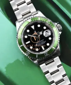 Alternative view of Rolex Submariner 16610LV Kermit ‘M’ Serial - 2008
