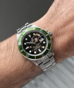 Alternative view of Rolex Submariner 'Kermit' D Serial 16610LV - 2006