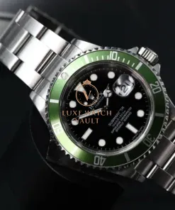 Alternative view of Rolex Submariner 'Kermit' D Serial 16610LV - 2006