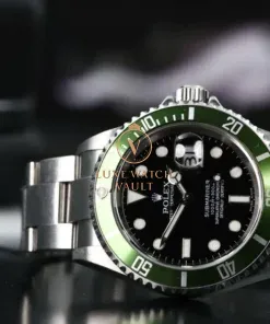 Alternative view of Rolex Submariner 'Kermit' F Serial 16610LV Collectors Set - 2004