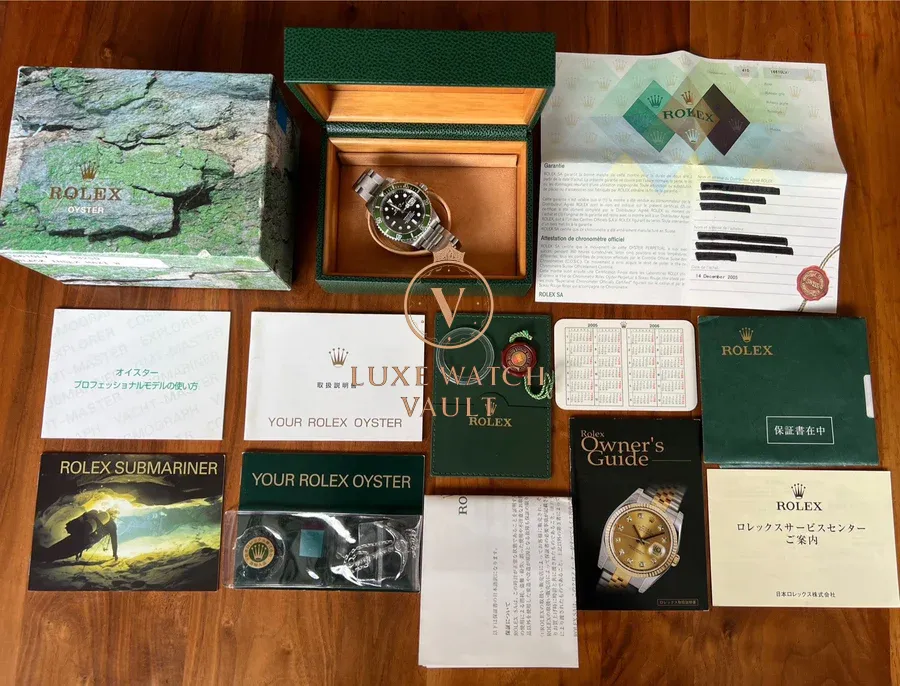 Rolex Submariner 'Kermit' F Serial 16610LV Collectors Set - 2004 - Image 18