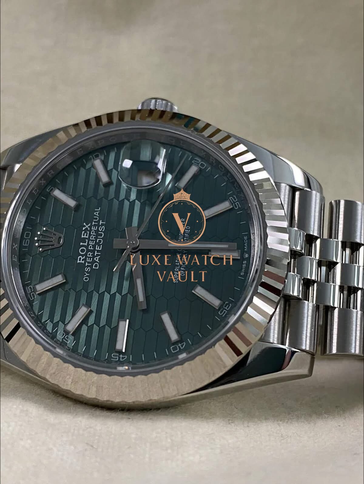 Datejust 41 Green Fluted Motif Dial 2023 - Image 4