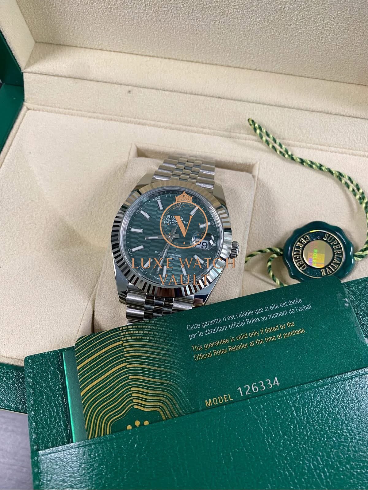 Datejust 41 Green Fluted Motif Dial 2023 - Image 3