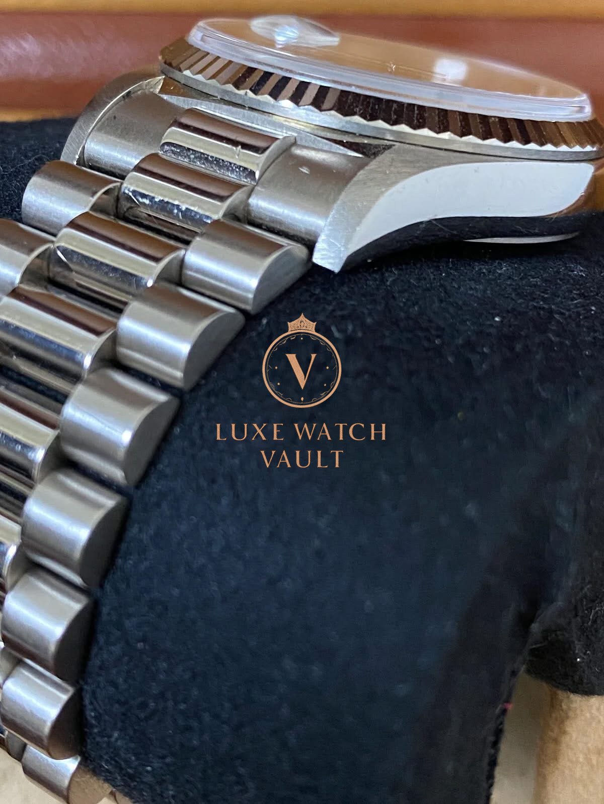 Rolex White Gold Day Date 36 A serial Sapphire Dial - Image 7