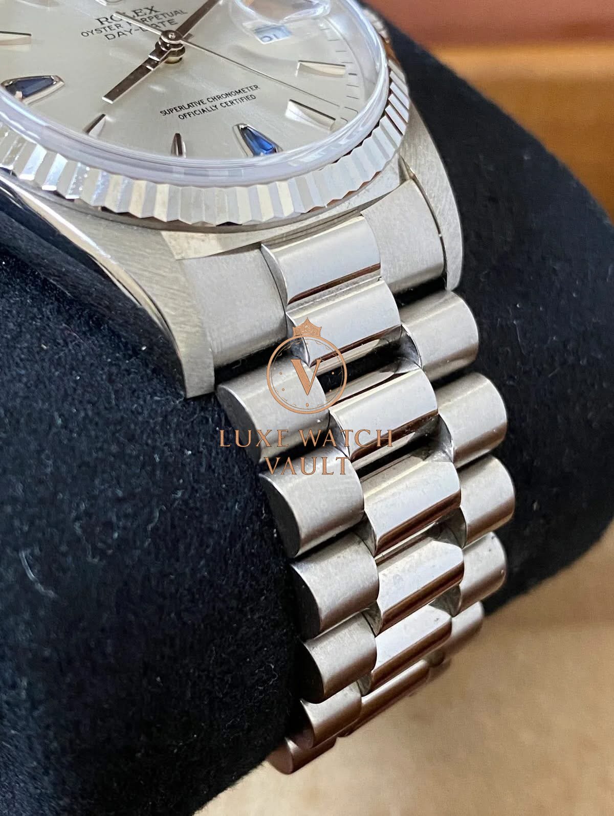 Rolex White Gold Day Date 36 A serial Sapphire Dial - Image 6