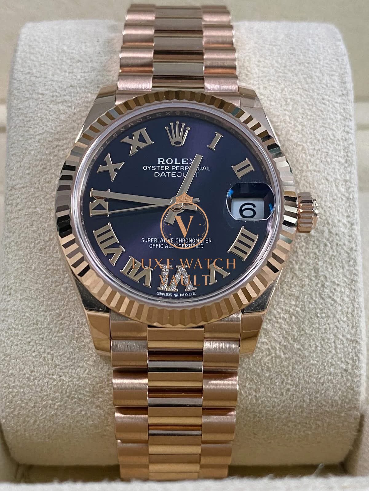 Rolex Datejust 31 Fluted Bezel Purple Aubergine Dial - Image 4