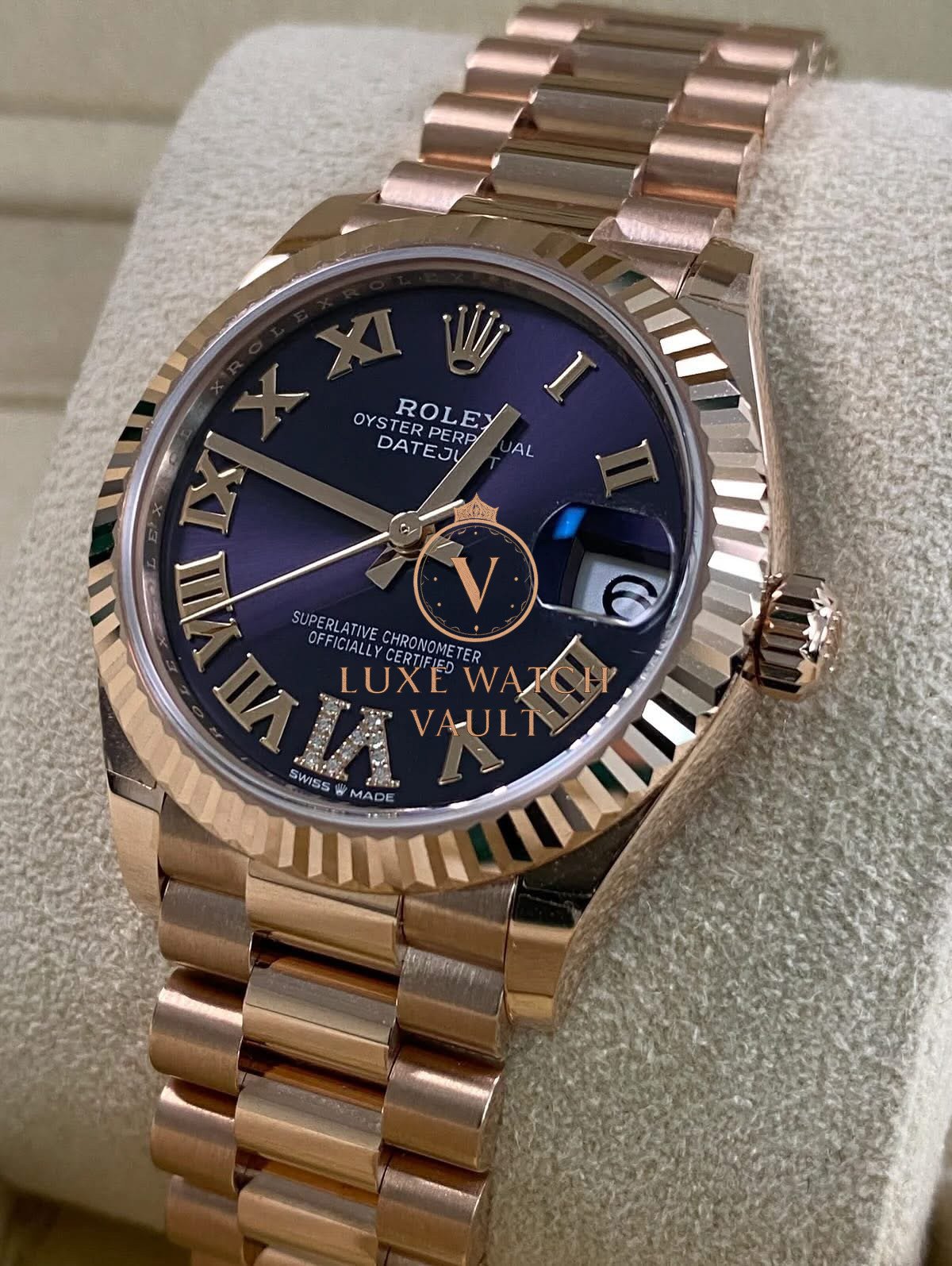 Rolex Datejust 31 Fluted Bezel Purple Aubergine Dial - Image 5