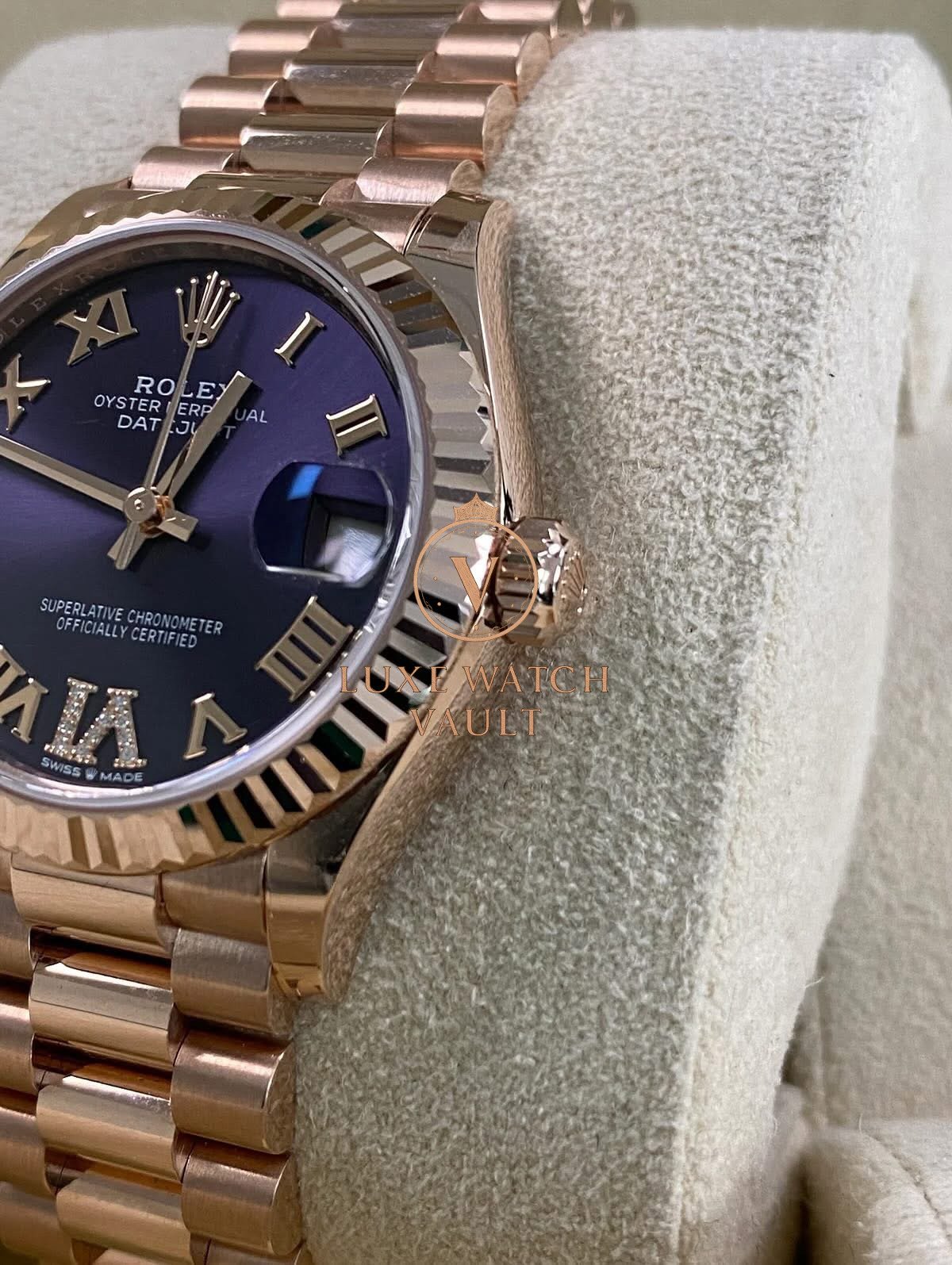 Rolex Datejust 31 Fluted Bezel Purple Aubergine Dial - Image 7