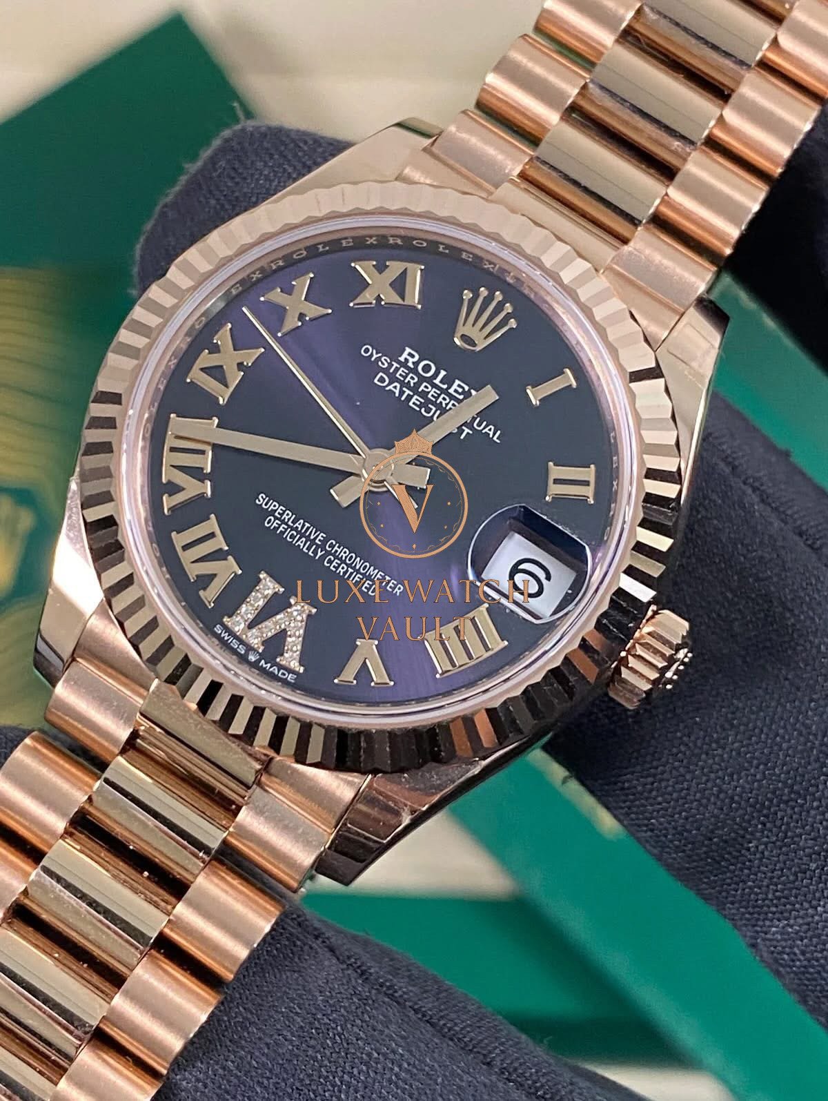 Rolex Datejust 31 Fluted Bezel Purple Aubergine Dial - Image 10