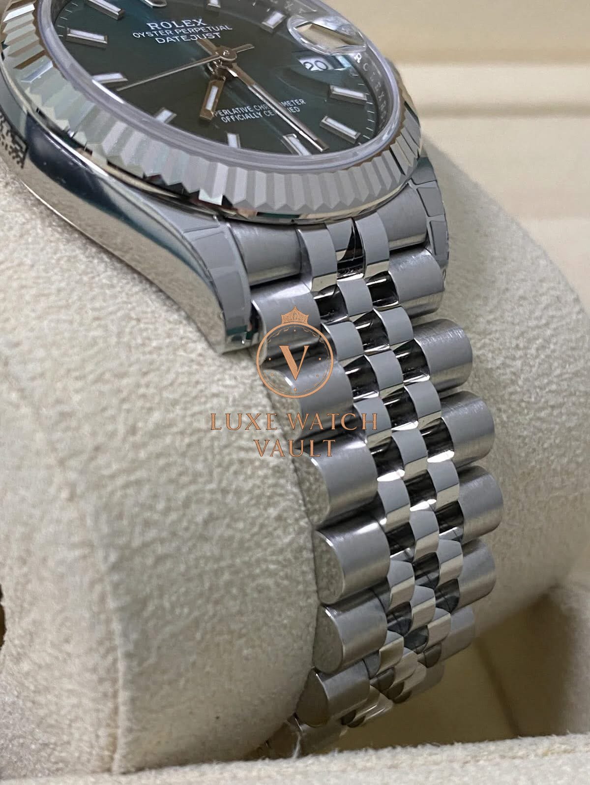 Rolex Datejust 31 Fluted Bezel Mint Green Dial - Image 6