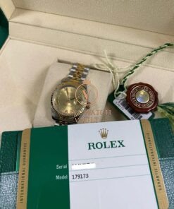 Alternative view of Rolex Steel & Yellow Gold Lady Datejust  Champagne Roman Dial