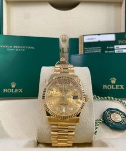 Rolex Yellow Gold Day-Date 36 Fluted Bezel
