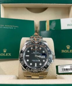 Rolex Steel GMT Master II Black Bezel  Black Dial